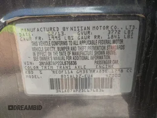 2013 Nissan Sentra SR z VIN 3N1AB7AP2DL676836, wystawiony jako IAAI lot #42241562 z przebiegiem 183 481 mil mil oraz . Historia ofert i sprzedaży dostępna na DreamBid. Obrazek 9.