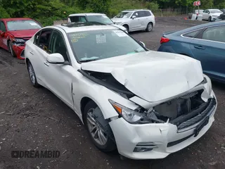 2015 Infiniti Q50 Premium with VIN JN1BV7AR1FM405143, listed as a IAAI auction lot 42267204 with 120,886 mi miles and . Bid and sale history available at DreamBid. Image 1.