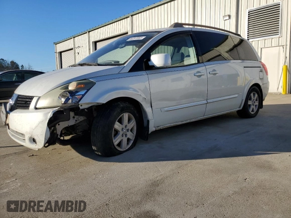 2005 Nissan Quest SE with VIN 5N1BV28U75N111275, listed as a Copart auction lot 88287365 with 0 mi miles and Salvage Title. Bid and sale history available at carsss.com. Image 1.