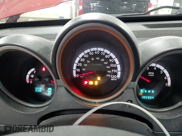 2008 Dodge Nitro R/T with VIN 1D8GU58628W129571, listed as a Copart auction lot 48071265 with 195,904 mi miles and Salvage Title. Bid and sale history available at DreamBid. Image 9.