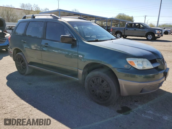 2006 Mitsubishi Outlander LS with VIN JA4LX31F26U011557, listed as a Copart auction lot 75956734 with 160,680 mi miles and Salvage Title. Bid and sale history available at carsss.com. Image 4.