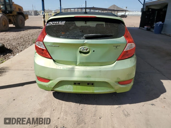2012 Hyundai Accent SE with VIN KMHCU5AE8CU047472, listed as a Copart auction lot 53487745 with 120,449 mi miles and Salvage Title. Bid and sale history available at carsss.com. Image 6.