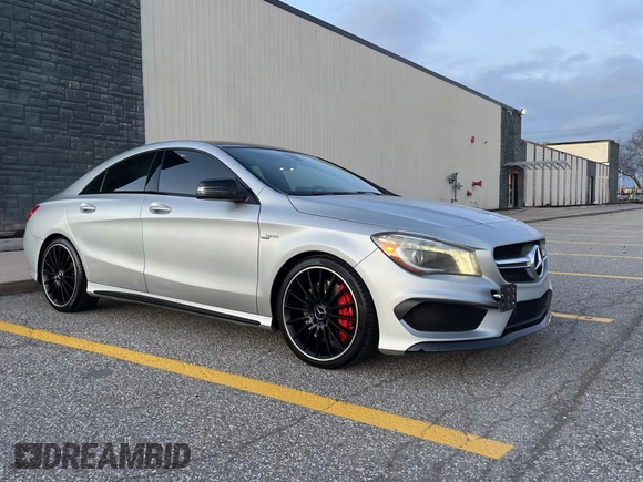 2015 Mercedes-Benz CLA 45 AMG with VIN WDDSJ5CB0FN175415, listed as a Copart auction lot 85143354 with 210,614 mi miles and Clean Title. Bid and sale history available at DreamBid. Image 1.