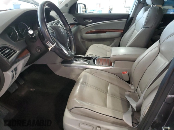 2017 Acura MDX Advance with VIN 5FRYD4H82HB001719, listed as a Copart auction lot 54055205 with 106,527 mi miles and Salvage title. Bid and sale history available at DreamBid. Image 7.