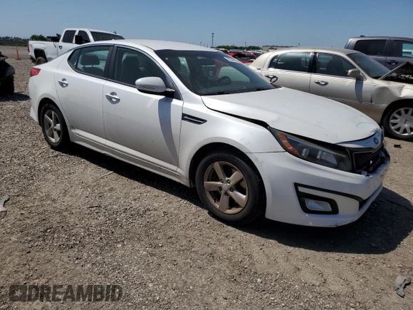 2015 Kia Optima LX with VIN KNAGM4A7XF5655314, listed as a Copart auction lot 52334595 with 120,440 mi miles and Salvage Title. Bid and sale history available at carsss.com. Image 4.