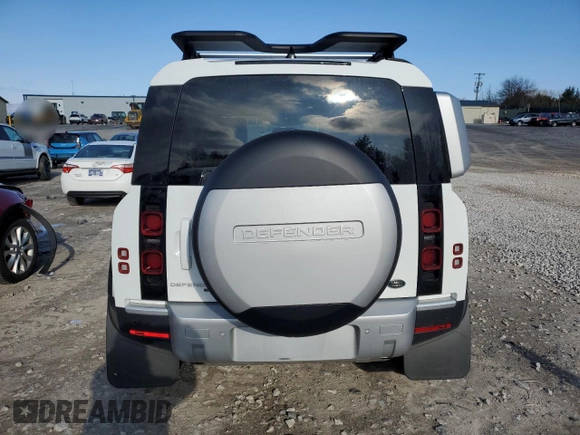 2022 Land Rover Defender SE with VIN SALEP7RU1N2091011, listed as a Copart auction lot 44146415 with 40,867 mi miles and Salvage title. Bid and sale history available at DreamBid. Image 6.