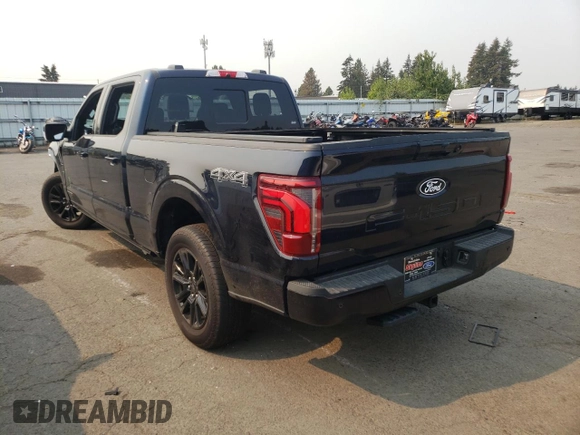 2024 Ford F-150 with VIN 1FTFW7LDXRFA74262, listed as a Copart auction lot 69665714 with 4,714 mi miles and Salvage title. Bid and sale history available at DreamBid. Image 2.