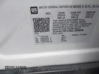 2021 GMC Terrain SLT z VIN 3GKALPEV3ML398696, wystawiony jako IAAI lot #41494101 z przebiegiem 42 327 mil mil oraz . Historia ofert i sprzedaży dostępna na DreamBid. Obrazek 9.