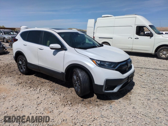 2021 Honda CR-V EX-L with VIN 5J6RW2H83MA002430, listed as a Copart auction lot 53697505 with 26,871 mi miles and Salvage Title. Bid and sale history available at DreamBid. Image 4.