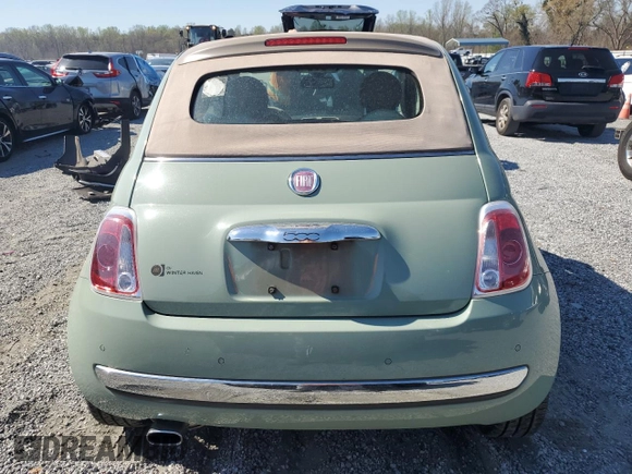 2012 FIAT 500 Gucci with VIN 3C3CFFER8CT381436, listed as a Copart auction lot 50696735 with 26,278 mi miles and Salvage Title. Bid and sale history available at carsss.com. Image 6.