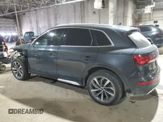 2021 Audi Q5 Premium Plus z VIN WA1BAAFY7M2065358, wystawiony jako Copart lot #55590775 z przebiegiem 38 070 mil mil oraz Czysty tytuł • Clean title. Historia ofert i sprzedaży dostępna na DreamBid. Obrazek 2.