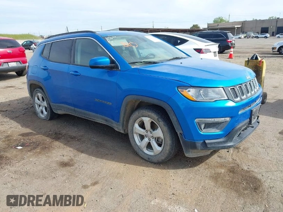 2018 Jeep Compass Latitude with VIN 3C4NJCBB9JT420489, listed as a IAAI auction lot 42021169 with 130,630 mi miles and . Bid and sale history available at DreamBid. Image 1.