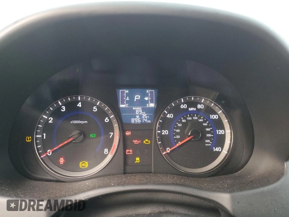 2016 Hyundai Accent SE with VIN KMHCT4AE1GU079702, listed as a Copart auction lot 74000593 with 89,614 mi miles and . Bid and sale history available at DreamBid. Image 9.