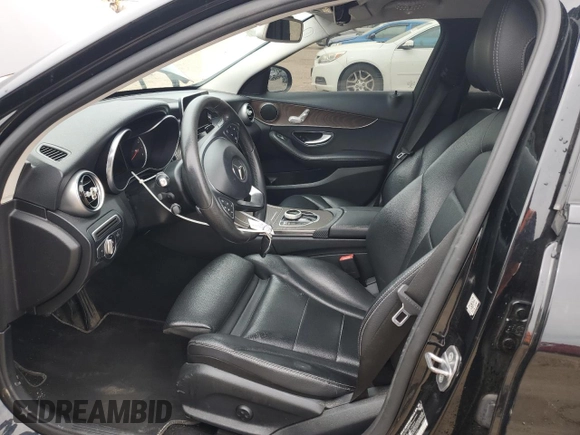 2017 Mercedes-Benz C 300 with VIN 55SWF4JB2HU215066, listed as a Copart auction lot 57427375 with 78,506 mi miles and Salvage title. Bid and sale history available at DreamBid. Image 7.