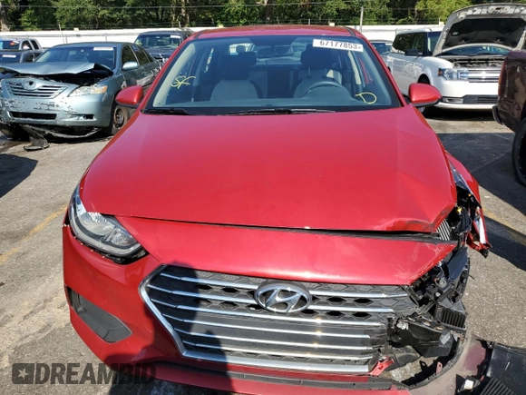 2019 Hyundai Accent SE with VIN 3KPC24A36KE043372, listed as a Copart auction lot 67177853 with 36,483 mi miles. Bid and sale history available at carsss.com. Image 5.