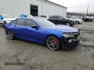2023 Acura TLX Type S w/Performance Tire with VIN 19UUB7F99PA001485, listed as a Copart auction lot 43048695 with 31,953 mi miles and Salvage Title. Bid and sale history available at carsss.com. Image 4.