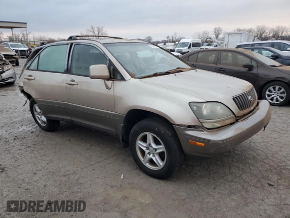 1999 Lexus RX 300 Luxury SUV with VIN JT6HF10U3X0054517, listed as a Copart auction lot 87036024 with 0 mi miles and Salvage Title. Bid and sale history available at carsss.com. Image 4.
