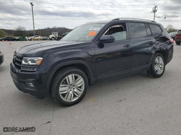 2019 Volkswagen Atlas 3.6L V6 SE w/Technology with VIN 1V2WR2CA6KC609867, listed as a Copart auction lot 49543145 with 114,045 mi miles and Salvage Title. Bid and sale history available at carsss.com. Image 1.