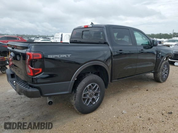2024 Ford Ranger XLT with VIN 1FTER4GH8RLE27713, listed as a Copart auction lot 54061055 with 11,563 mi miles and Salvage Title. Bid and sale history available at carsss.com. Image 3.