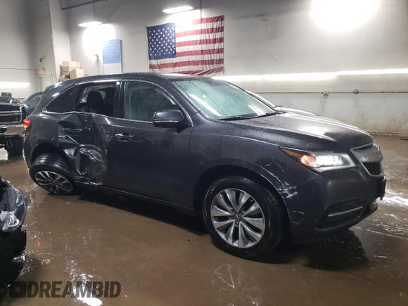 2014 Acura MDX Technology with VIN 5FRYD4H61EB028839, listed as a Copart auction lot 48285235 with 117,281 mi miles and Salvage title. Bid and sale history available at DreamBid. Image 4.