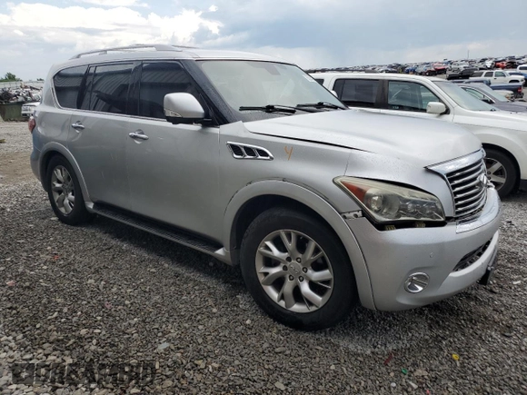 2011 Infiniti QX56 8-passenger with VIN JN8AZ2NC9B9301975, listed as a Copart auction lot 62284234 with 194,441 mi miles and Salvage Title. Bid and sale history available at carsss.com. Image 4.
