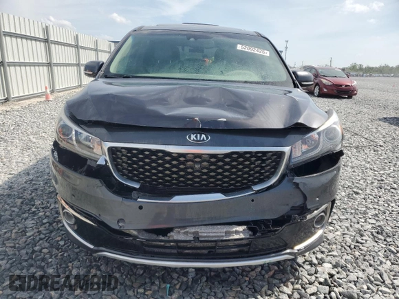 2017 Kia Sedona SX-L with VIN KNDME5C12H6278055, listed as a Copart auction lot 52092425 with 140,041 mi miles and Salvage Title. Bid and sale history available at carsss.com. Image 5.
