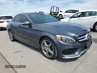 2015 Mercedes-Benz C-Class C 300 with VIN 55SWF4JBXFU080884, listed as a Copart auction lot 53074115 with 136,564 mi miles and Clean Title. Bid and sale history available at carsss.com. Image 4.