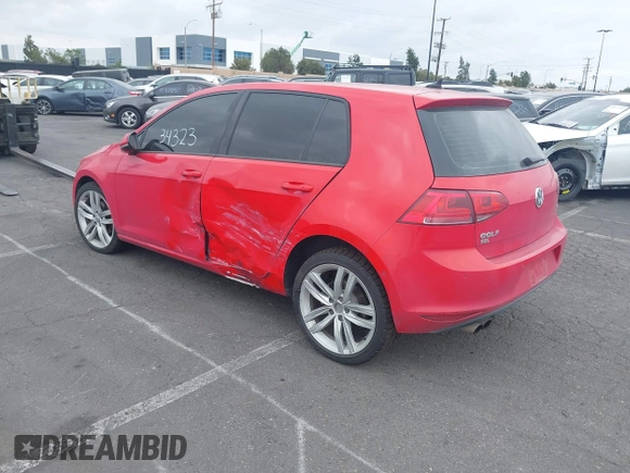 2017 Volkswagen Golf S with VIN 3VW217AU9HM057254, listed as a IAAI auction lot 41934323 with 129,473 mi miles and . Bid and sale history available at DreamBid. Image 3.