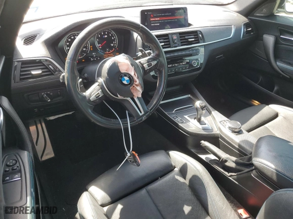 2018 BMW M2 with VIN WBS1J5C51JVD36522, listed as a Copart auction lot 61423854 with 57,933 mi miles and Salvage Title. Bid and sale history available at carsss.com. Image 8.