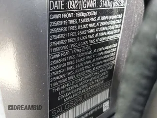 2022 Land Rover Range Rover Westminster z VIN SALGS2RU0NA460358, wystawiony jako Copart lot #54783385 z przebiegiem 28 926 mil mil oraz Szkoda całkowita • Salvage title. Historia ofert i sprzedaży dostępna na DreamBid. Obrazek 14.