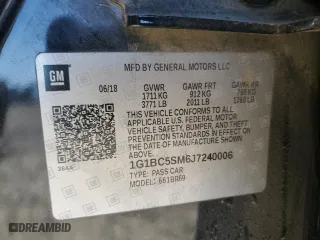 2018 Chevrolet Cruze LS with VIN 1G1BC5SM6J7240006, listed as a Copart auction lot 47010395 with 108,888 mi miles and Salvage Title. Bid and sale history available at carsss.com. Image 14.