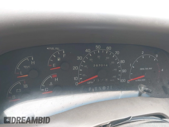 2000 Ford Super Duty F-250 XL with VIN 1FTNW21F9YED11508, listed as a IAAI auction lot 41361571 with 267,014 mi miles. Bid and sale history available at carsss.com. Image 7.
