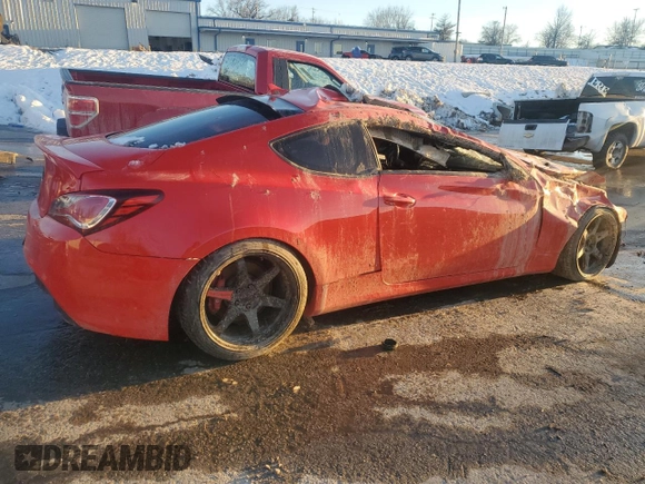 2013 Hyundai Genesis Coupe R-Spec with VIN KMHHT6KD5DU081763, listed as a Copart auction lot 41408905 with Not provided miles and Salvage title. Bid and sale history available at DreamBid. Image 3.