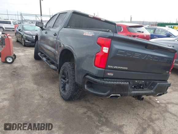 2021 Chevrolet Silverado 1500 LT Trail Boss with VIN 1GCPYFED3MZ310697, listed as a IAAI auction lot 41665486 with 50,335 mi miles and . Bid and sale history available at DreamBid. Image 3.