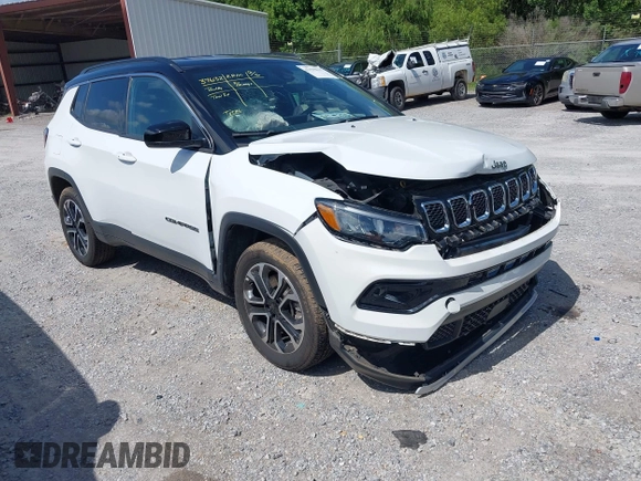 2024 Jeep Compass Limited z VIN 3C4NJDCN6RT610177, wystawiony jako IAAI lot #42498623 z przebiegiem 36 259 mil mil oraz . Historia ofert i sprzedaży dostępna na DreamBid. Obrazek 1.