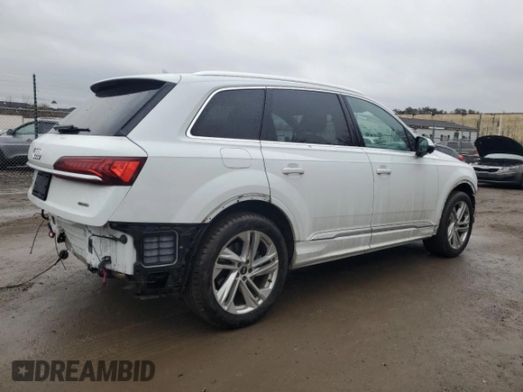2021 Audi Q7 Premium Plus with VIN WA1LJAF7XMD028322, listed as a Copart auction lot 89302575 with 56,214 mi miles and Salvage title. Bid and sale history available at DreamBid. Image 3.