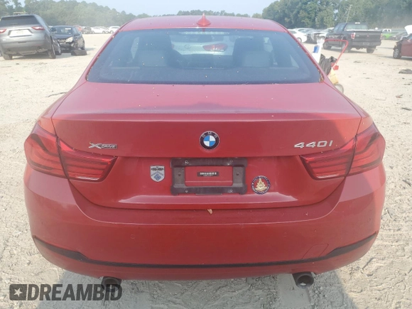 2018 BMW 4 Series 440i xDrive with VIN WBA4W9C54JAB95107, listed as a Copart auction lot 68408494 with 57,590 mi miles and Salvage title. Bid and sale history available at DreamBid. Image 6.
