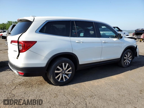 2021 Honda Pilot EX-L z VIN 5FNYF6H55MB038447, wystawiony jako Copart lot #62550255 z przebiegiem 79 877 mil mil oraz Szkoda całkowita • Salvage title. Historia ofert i sprzedaży dostępna na DreamBid. Obrazek 3.