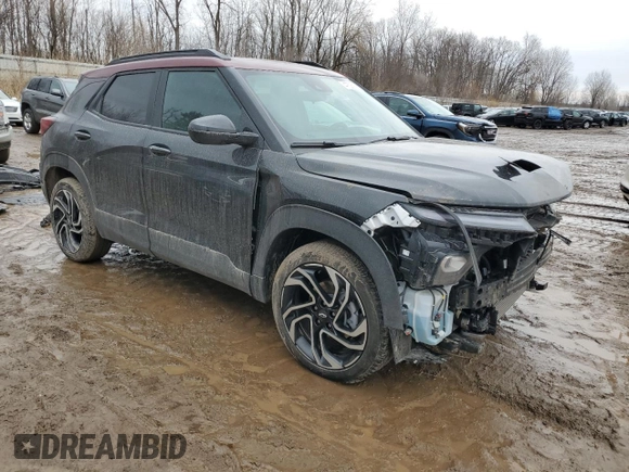 2025 Chevrolet TrailBlazer RS with VIN KL79MTSL0SB067965, listed as a Copart auction lot 47525915 with 5,002 mi miles and Salvage Title. Bid and sale history available at carsss.com. Image 4.