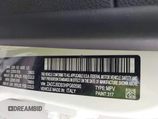 2017 Jeep Renegade Limited с VIN ZACCJBDB3HPG60590, выставлен на аукционе IAAI как лот 42521527 с пробегом 79 455 миль миль и . История ставок и продаж доступна на DreamBid. Изображение 9.