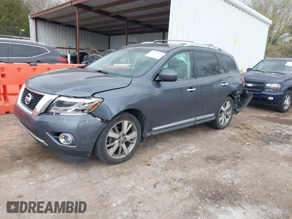 2014 Nissan Pathfinder SL with VIN 5N1AR2MN3EC685723, listed as a IAAI auction lot 41910628 with 136,252 mi miles and . Bid and sale history available at DreamBid. Image 2.