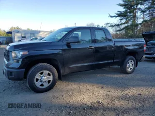 2018 Toyota Tundra SR with VIN 5TFUM5F14JX076218, listed as a Copart auction lot 80233014 with 90,240 mi miles and Salvage title. Bid and sale history available at DreamBid. Image 1.