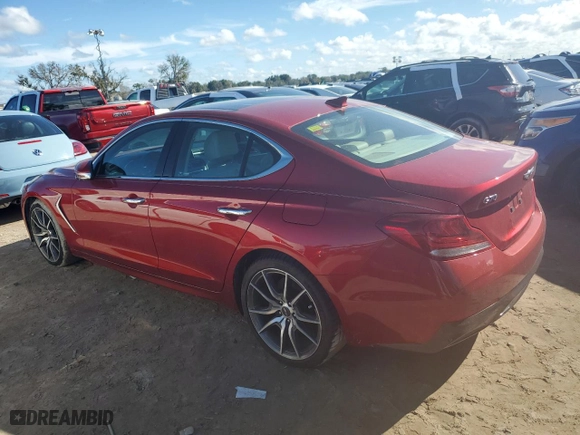 2020 Genesis G70 2.0T with VIN KMTG44LA4LU048341, listed as a Copart auction lot 74528584 with 17,474 mi miles and Non Repairable. Bid and sale history available at carsss.com. Image 2.