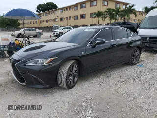 2021 Lexus ES 350 F Sport with VIN 58AGZ1B16MU086384, listed as a Copart auction lot 63627565 with 45,818 mi miles and Salvage title. Bid and sale history available at DreamBid. Image 1.
