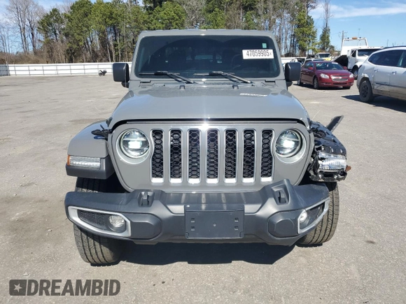 2022 Jeep Gladiator Overland z VIN 1C6HJTFG7NL164641, wystawiony jako Copart lot #47059905 z przebiegiem 23 811 mil mil oraz Szkoda całkowita • Salvage title. Historia ofert i sprzedaży dostępna na DreamBid. Obrazek 5.