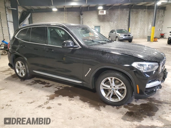 2020 BMW X3 xDrive30i with VIN 5UXTY5C06LLE57981, listed as a Copart auction lot 52545775 with Not Provided miles and Salvage Title. Bid and sale history available at DreamBid. Image 4.