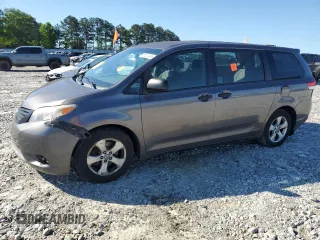 2012 Toyota Sienna with VIN 5TDZK3DCXCS210727, listed as a Copart auction lot 55501385 with 149,745 mi miles and Salvage title. Bid and sale history available at DreamBid. Image 1.