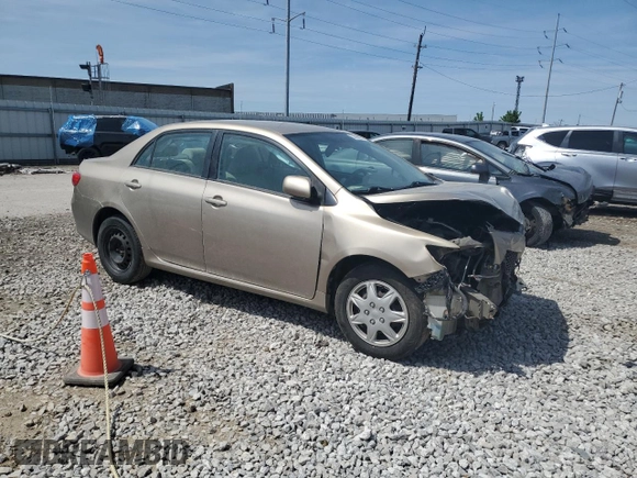 2010 Toyota Corolla with VIN 1NXBU4EEXAZ324233, listed as a Copart auction lot 53998685 with 0 mi miles and Salvage Title. Bid and sale history available at carsss.com. Image 4.