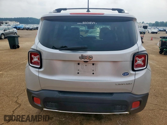 2017 Jeep Renegade Limited with VIN ZACCJADB8HPE40114, listed as a Copart auction lot 57077835 with 101,574 mi miles and Salvage title. Bid and sale history available at DreamBid. Image 6.