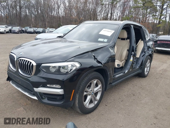 2019 BMW X3 xDrive30i with VIN 5UXTR9C59KLE12418, listed as a IAAI auction lot 41978592 with 48,095 mi miles and . Bid and sale history available at DreamBid. Image 6.
